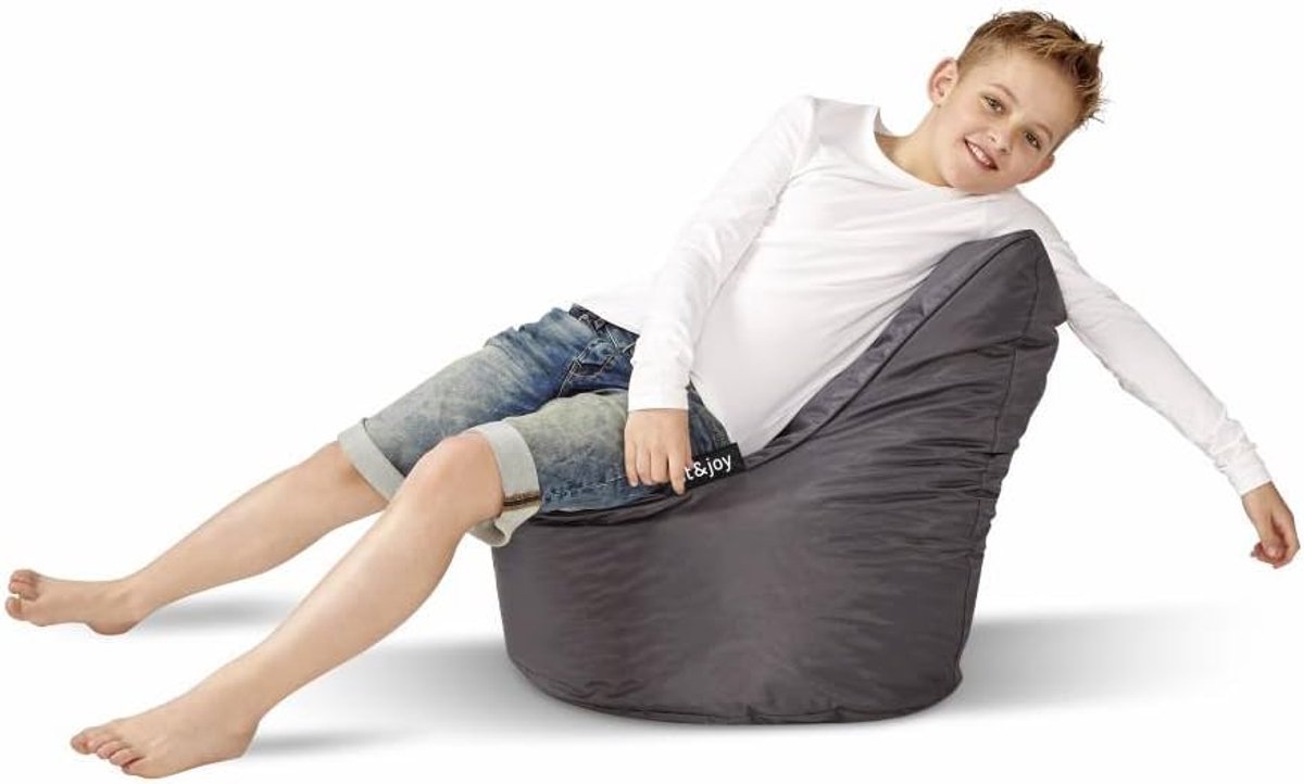 Zitzak - Beanbag stoel - Ontspannen zitten - Duurzaam materiaal - 55x55x63 cm - Antraciet