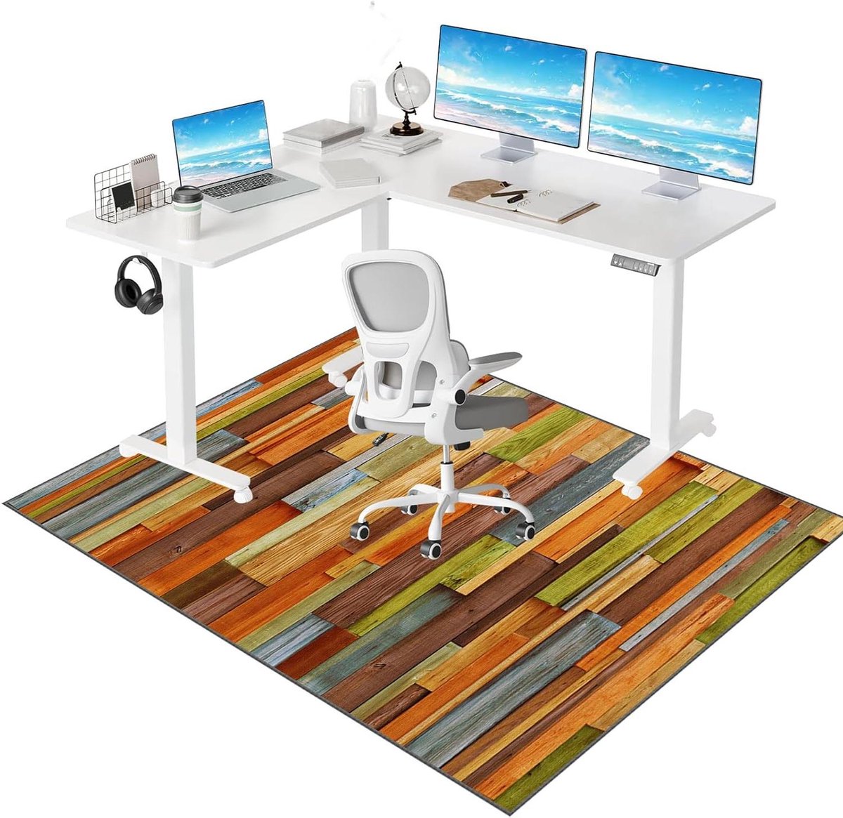 Vloerbeschermer Stoel - Bureau Mat - Hard Houten Vloer - Antislip en Geluiddempend - 90 x