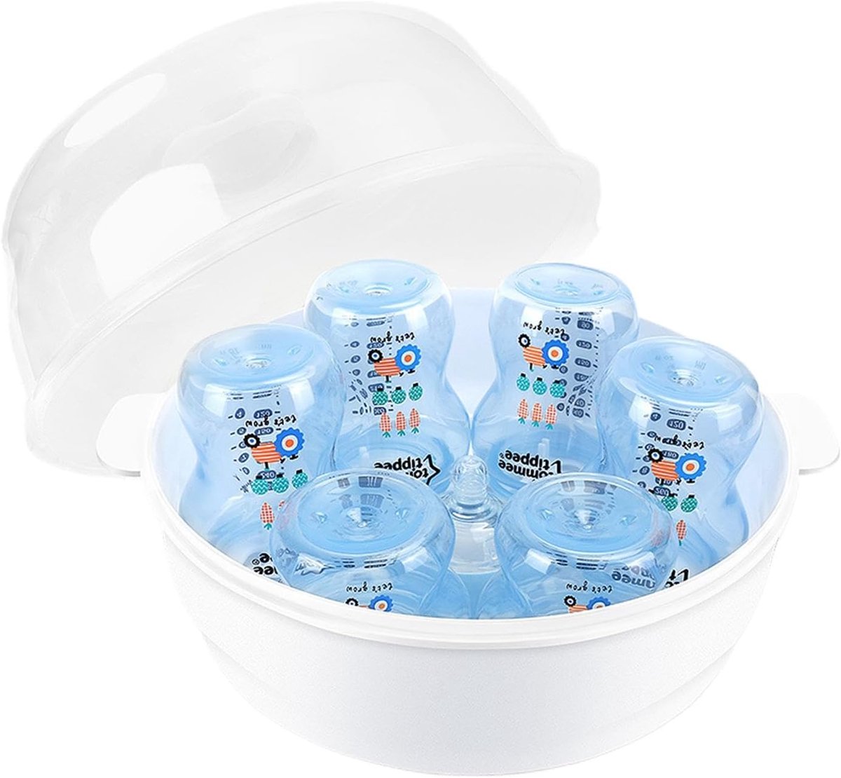 Magnetron Stoomreiniger - Fles Sterilisator - Snelle Hygiëne - Hoge Temperatuur - 22.5x22x17.5 cm