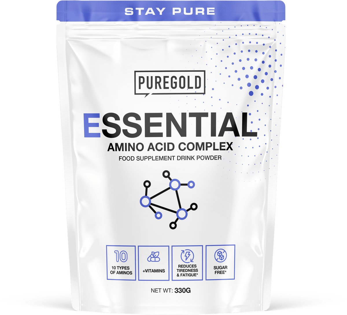 Pure Gold Essential Amino – Essentiële Aminozurenpoeder – Mango – 330g