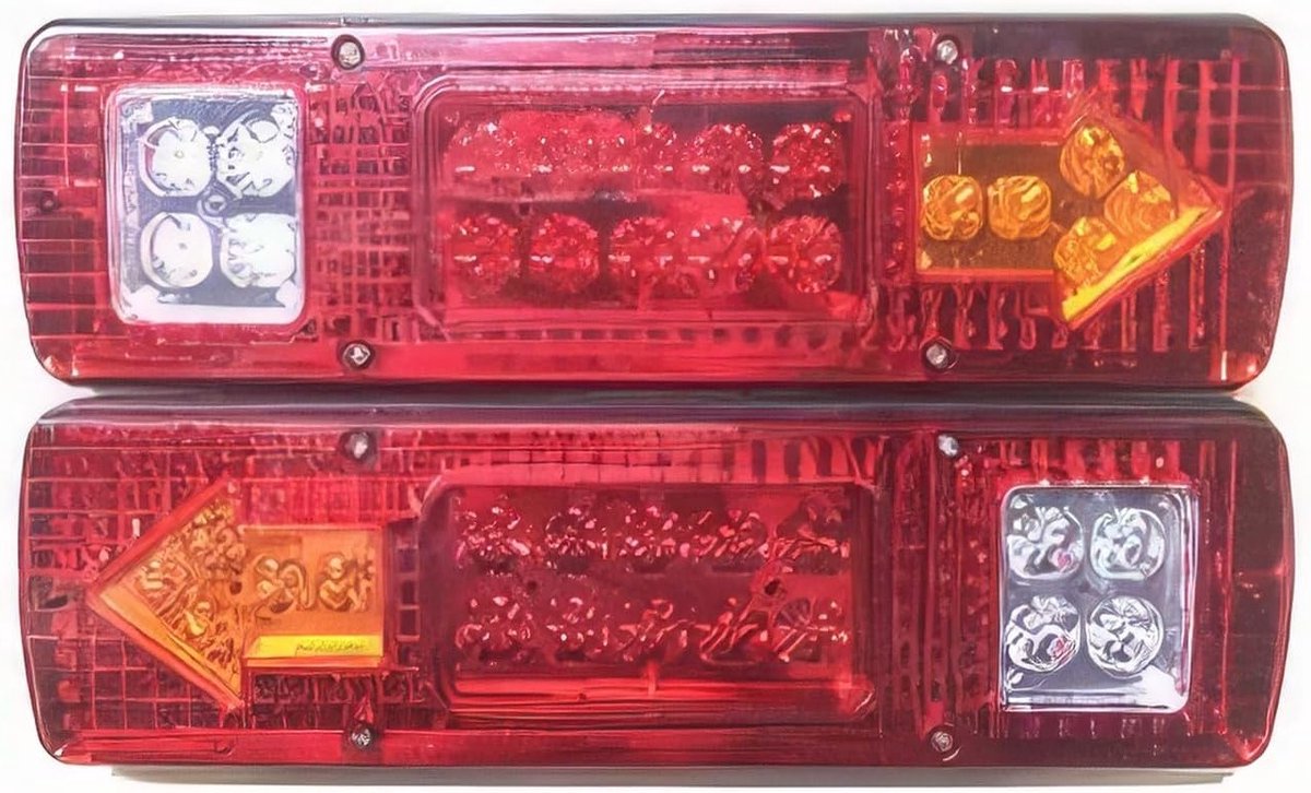 LED Achterlicht met 19 LED's, 12V, Geschikt voor Trucks, Caravans en Boottrailers, Waterdicht en Duurzaam