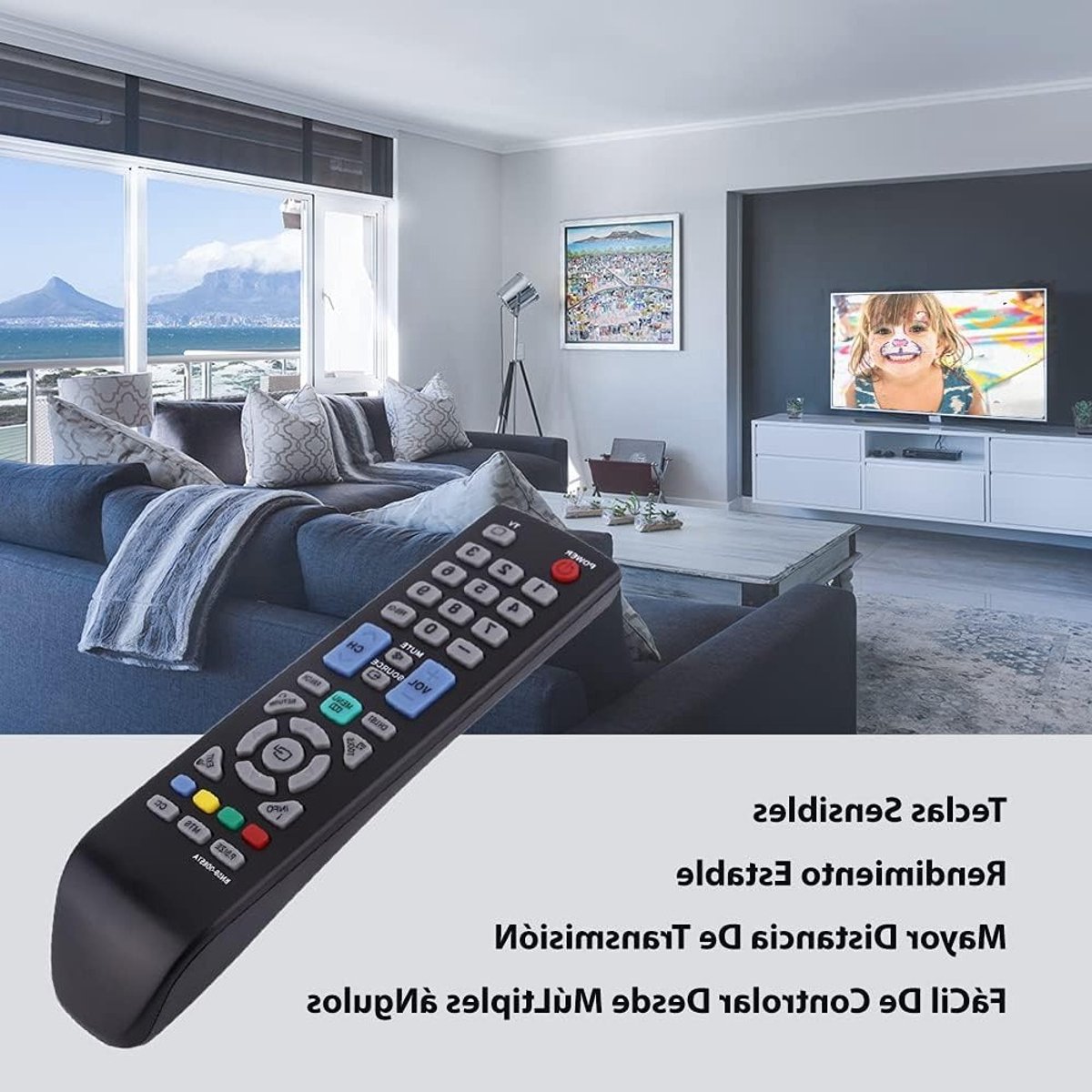 Multifunctionele Vervangende Afstandsbediening met Grote Knoppen voor TV - Slimme TV Controller Kit BN59-00857A, Geschikt voor Diverse TV Merken, Gebruiksvriendelijk en Handig