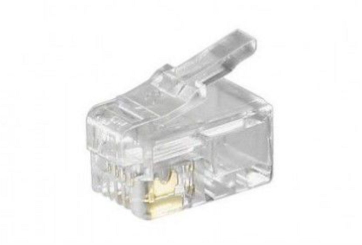 RJ10 plug voor platte kabel