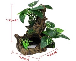 Terrarium Decoratie Ornamenten voor Aquariums – Natuurlijke Hout en Planten
