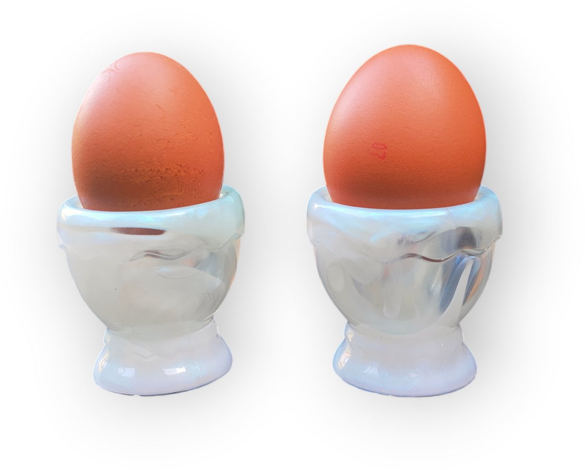 Resin Art JR: Handgemaakte Epoxy Eierdopjes (set van 2 stuks)