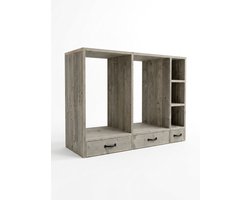 Wasmachine ombouw steigerhout - Met lades - Handgemaakt!