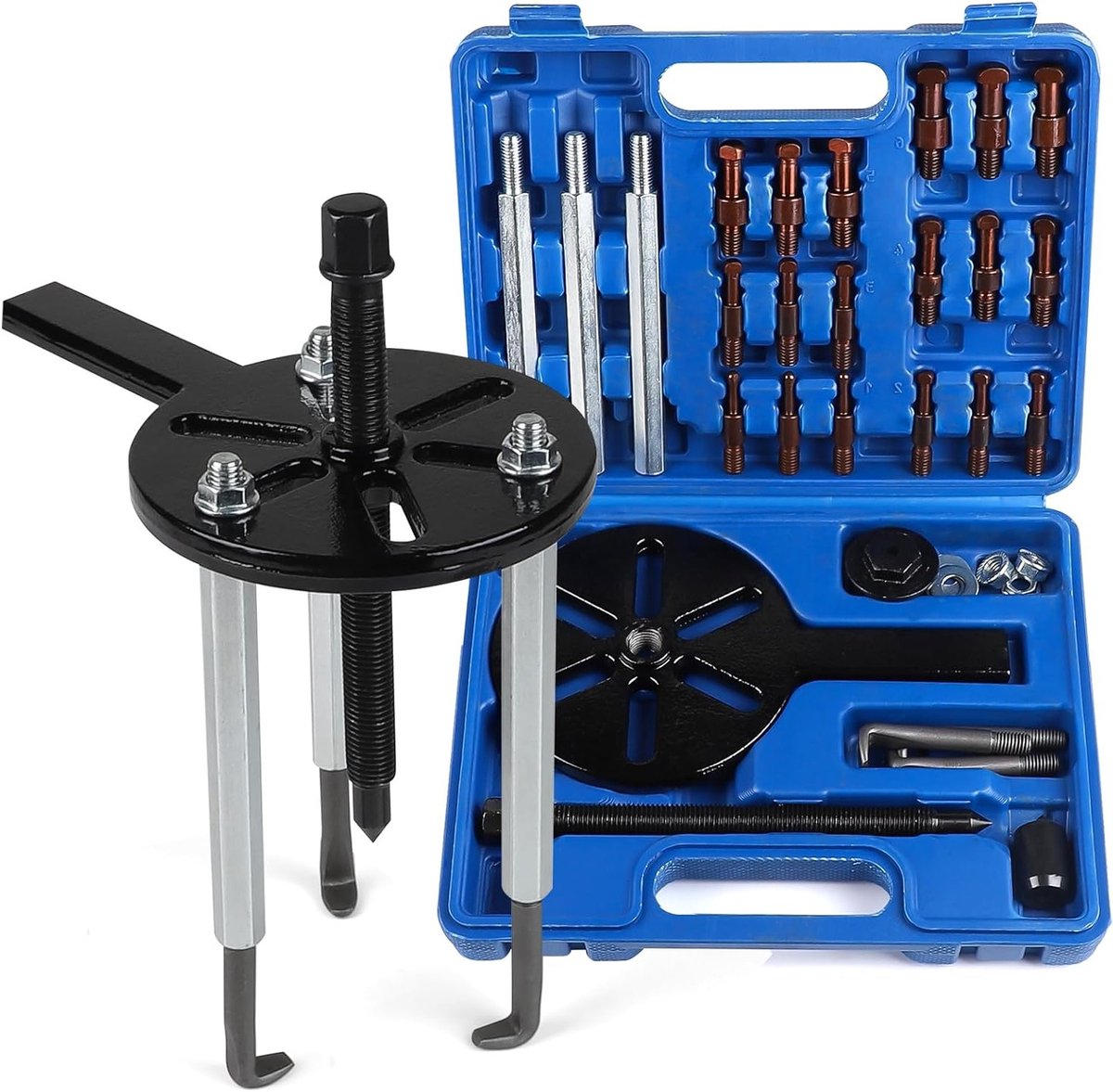 Complete 21-in-1 Lagertrekker Set voor het Uittrekken van Lagerschalen, Geschikt voor Auto's, Machines en Huishoudelijke Apparaten met Opbergdoos en Diverse Maten