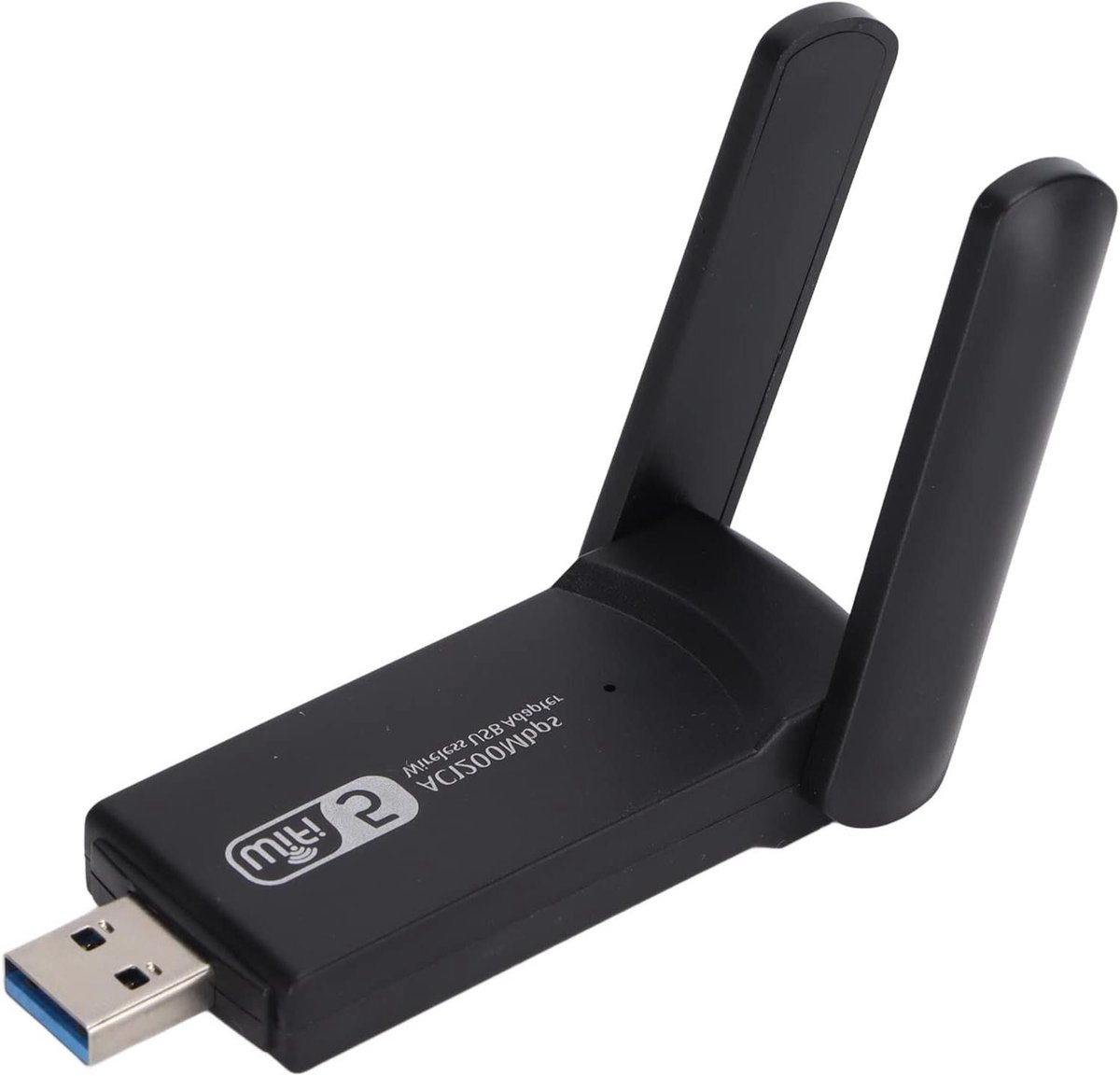 Draadloze Wifi Adapter - Netwerkkaart USB - Snelle Internetverbinding - Dual Band MU-MIMO - 1200 Mbps - Zwart