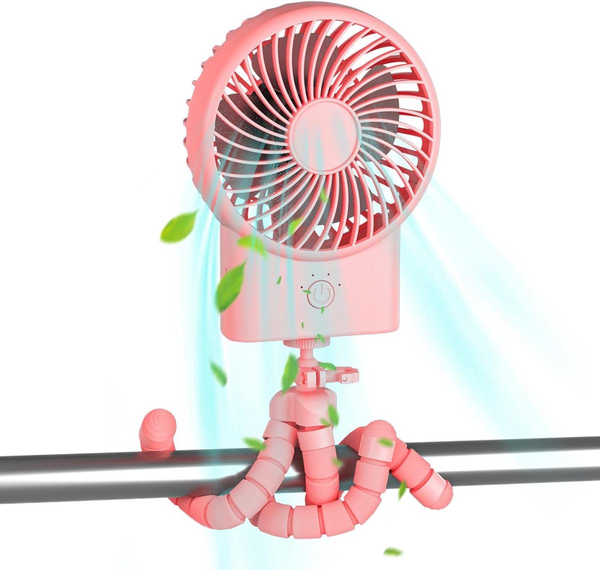 Ventilator Kinderwagen - Persoonlijke Ventilator - Flexibel Gebruik - Octopus Statief - 36cm Hoogte