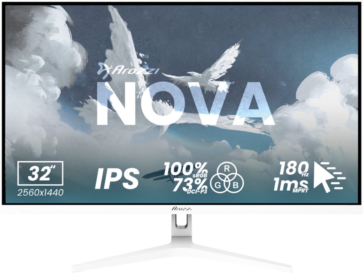 Arozzi Nova 32″ computer monitor 80 cm (31.5") 2560 x 1440 Pixels Quad HD LED Wit