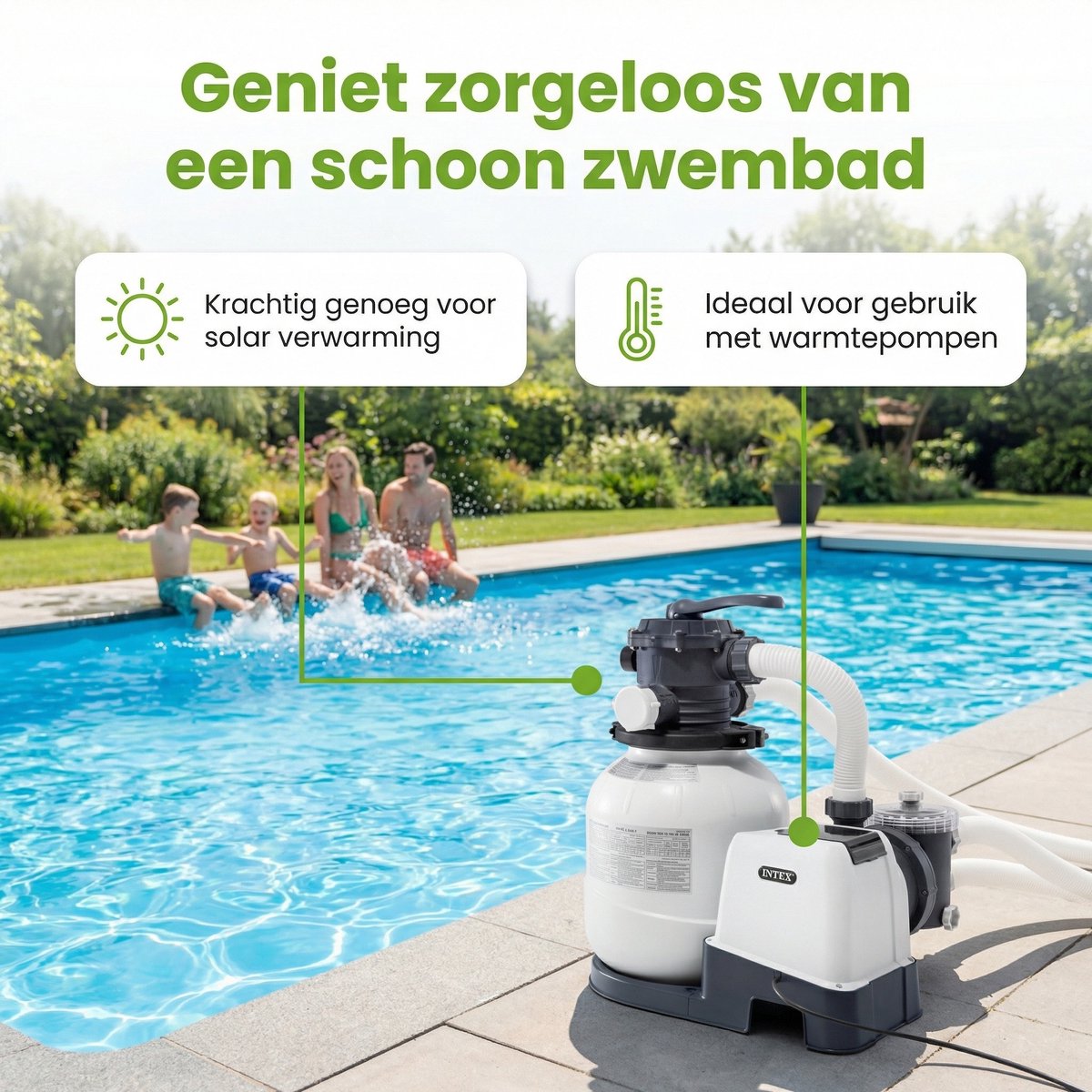 Intex 26646GS Zandfilterpomp - SX2100 - 6000 liter per uur inclusief Filterglas (2 stuks) en Testrips – foto 6
