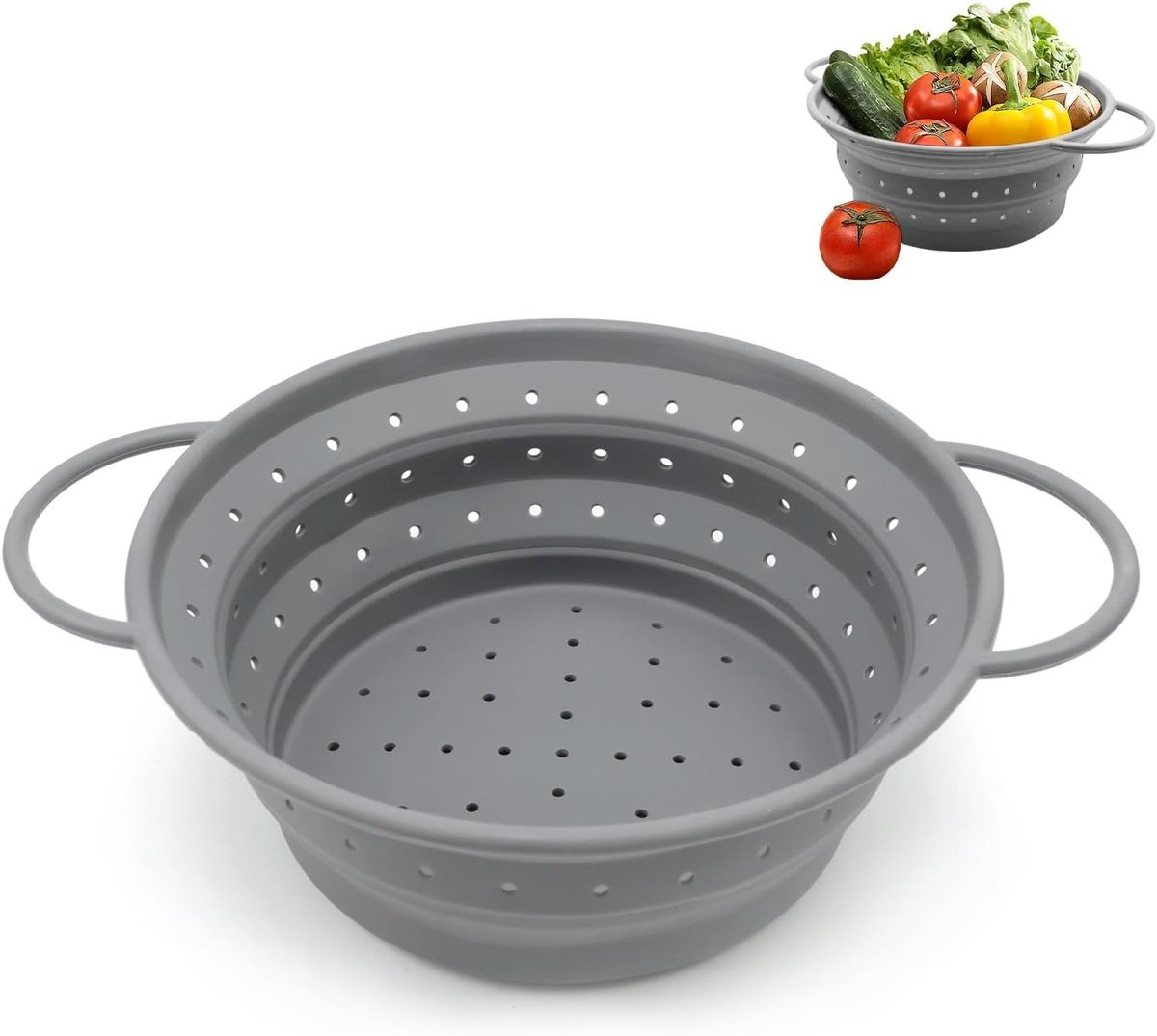 Vouwbare Pastamaker van Hoogwaardige Materialen met Opvouwbare Zeef en Handvat voor Groenten, Fruit en Pasta