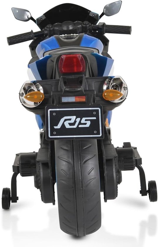 Elektrische Kinder Motor - Kindermotor Crossmotor - Buiten Spelen - Met Steunwielen - 120x60x74 cm - Blauw — afbeelding 4
