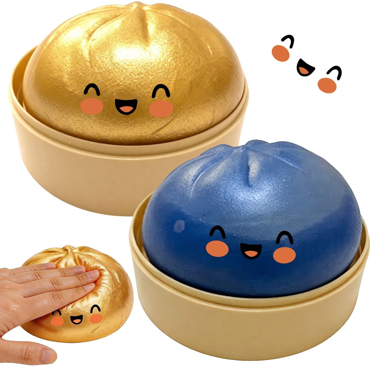 2x Dumpling Fidget Speelgoed - Kawaii Dumpling Knijp Speelgoed - Anti-Stress Speelgoed Fidget Speelgoed Voor Jongens En Meisjes Verjaardagscadeau Kerstcadeau Zakken Verjaardagsfeestje Kind