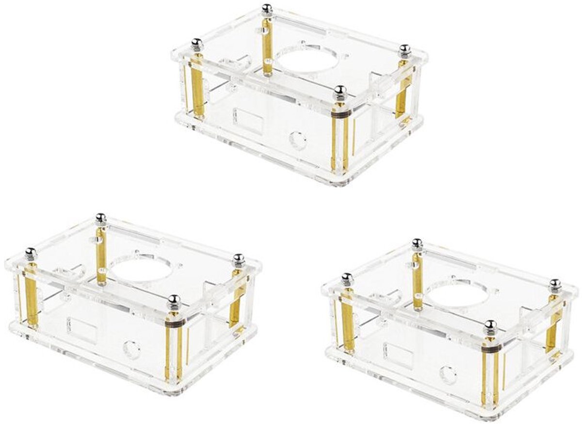 3x transparante acryl beschermhoes Geschikt voor Orange Pi 3 LTS (ventilatorloze versie)