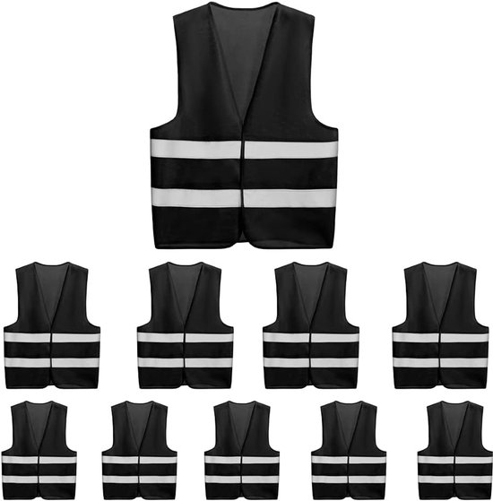 Veiligheidsvesten Set - Hoge Zichtbaarheid - Werk Veiligheid - Reflecterende Strips - Unisex - Neon Geel