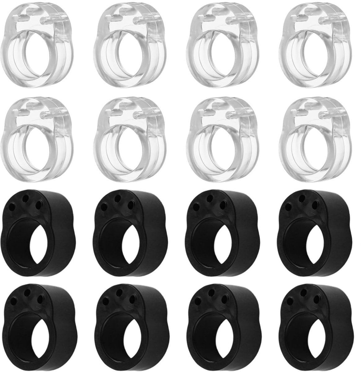 Dailygoods- Bumpers 16 Stuks - Deurgreep Bescherming - Wandbescherming - Deuraccessoires - Zacht PVC - Eenvoudig te Installeren - Deurgreepbescherming