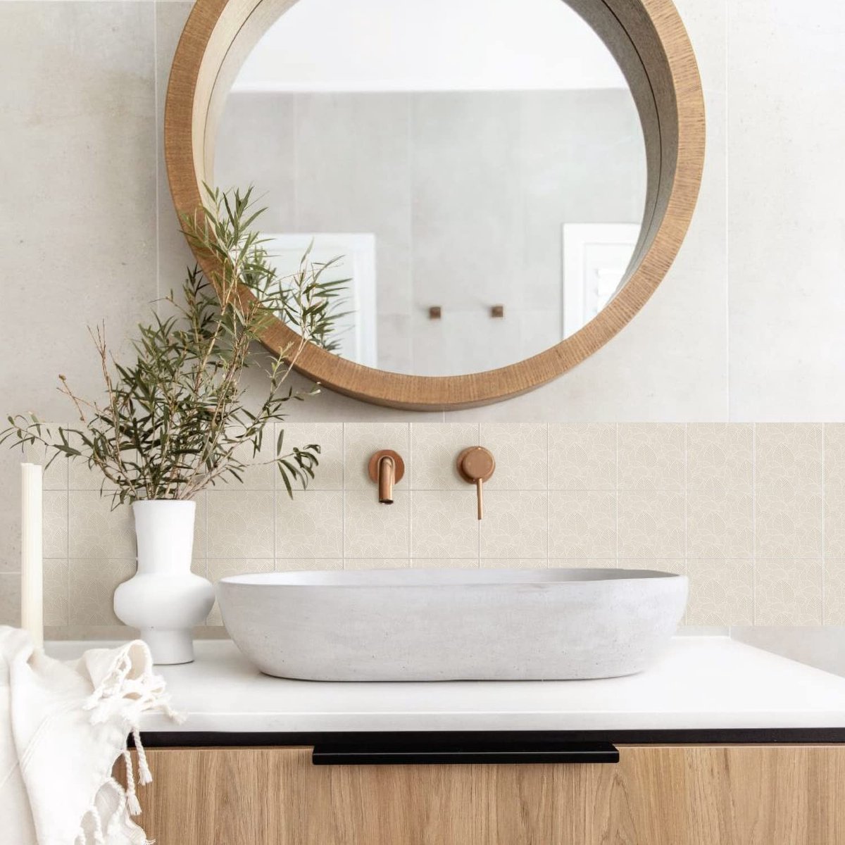 Dailygoods- Vinyl Tegelstickers Waterdicht - Zelfklevende Backsplash - Set van 25 - 20 x 20 cm - Geschikt voor Keuken/Badkamer - Eenvoudig aan te Brengen - Muurstickers