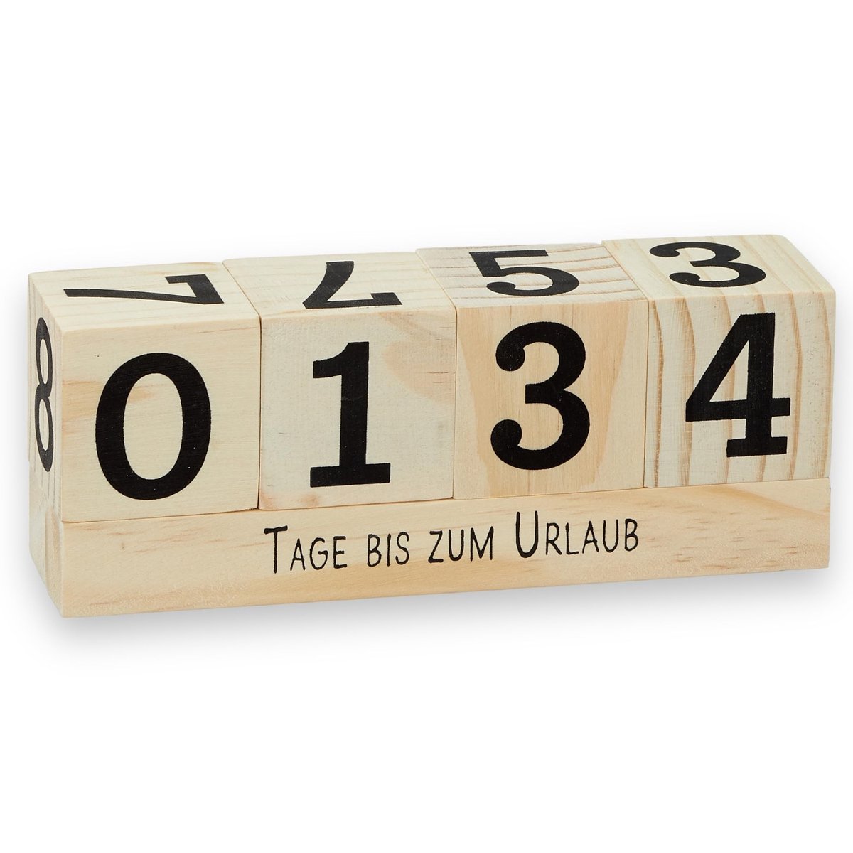 Dailygoods- Aftelkalender - Houten kubus - 432 dagen aftellen - Duurzaam - Tafelkalender - Eenvoudig te bedienen