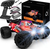 Overmax X-Strike Bestuurbare Auto - 30 km/h - 2 accu’s - 4x4 - 1:16 - Bereik 100m - LED’s - Versterkte Constructie - Offroad Monstertruck - RC Auto Volwassenen & Kinderen - Afstandsbestuurbare Auto voor Buiten - Monster Truck