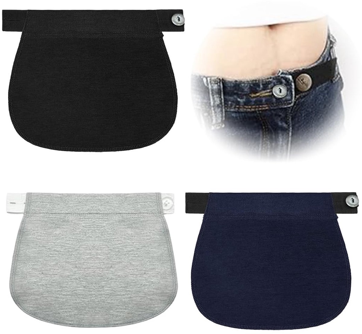 Dailygoods- Zwangerschapsgordel Verlenging - Verstelbare zwangerschapsriem - Elastisch katoen - Comfortabel en praktisch - Duurzaam en huidvriendelijk