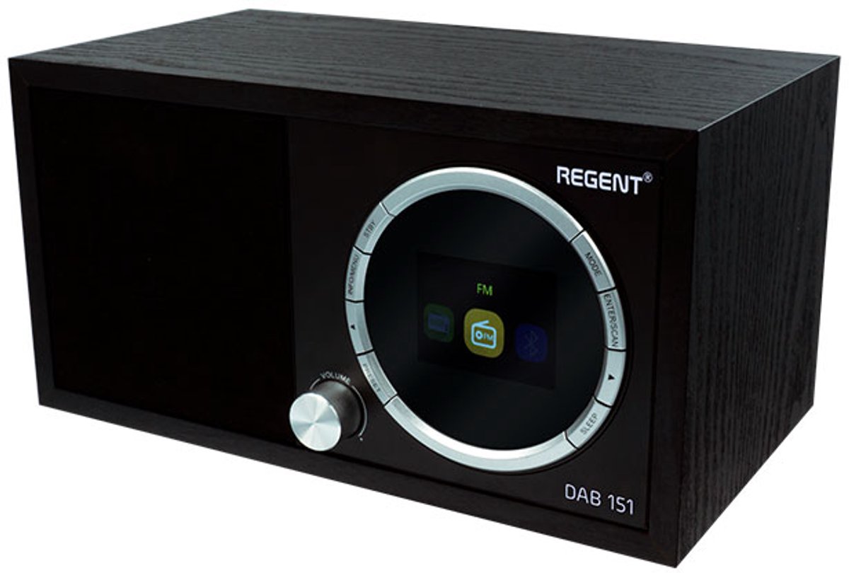 Ferguson Regent 151 FM rds - DAB+ radio met Bluetooth basreflex 2,4" kleurenscherm