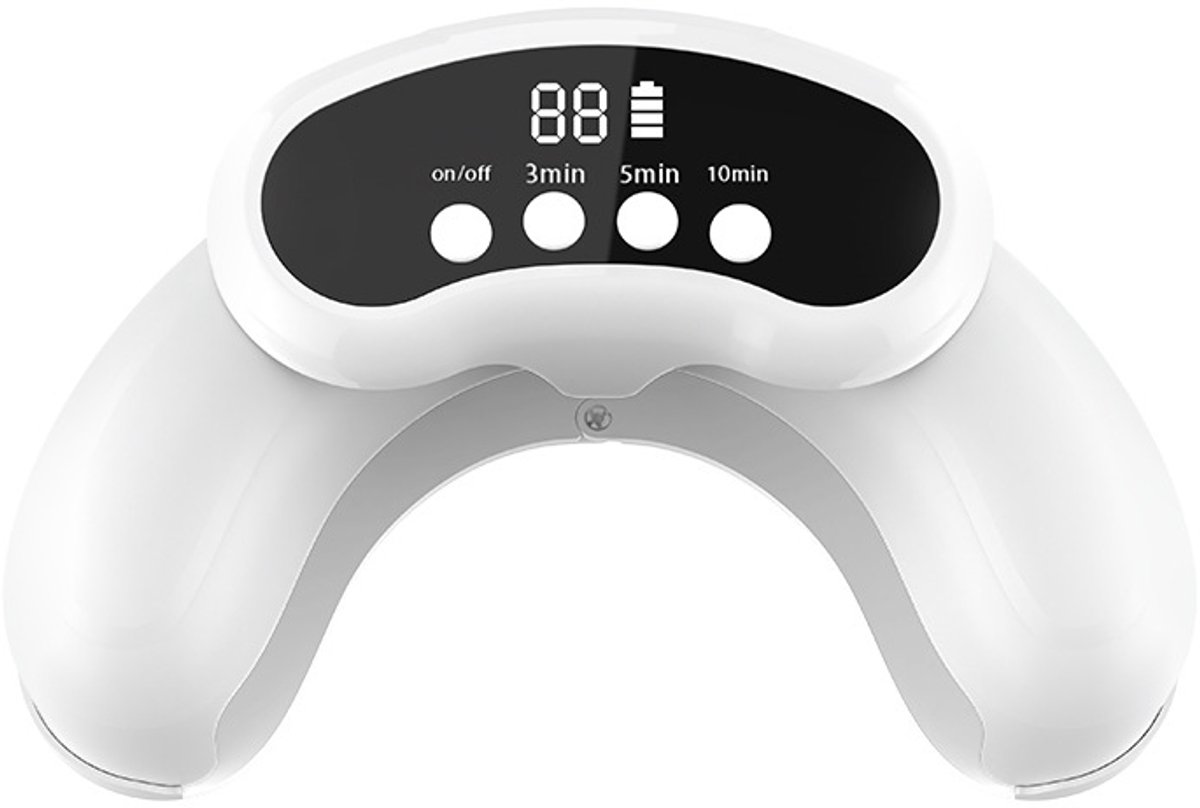 Opvouwbare nagellamp - Nagellamp led uv - Nagellamp - Nagellamp led - Draagbare U-vormige sneldrogende nagellamp - Nagel- en teennagellamp - 30 lampjes - Wit - ABS