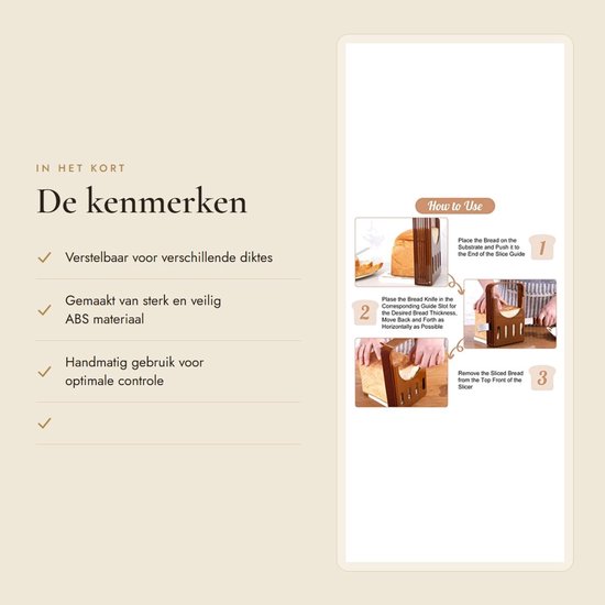 Vouwbare Handmatige Broodsnijder - Verstelbare 5 Laags Snijder voor Huisgemaakt Brood - Sandwiches - Ham - Kaas — afbeelding 3