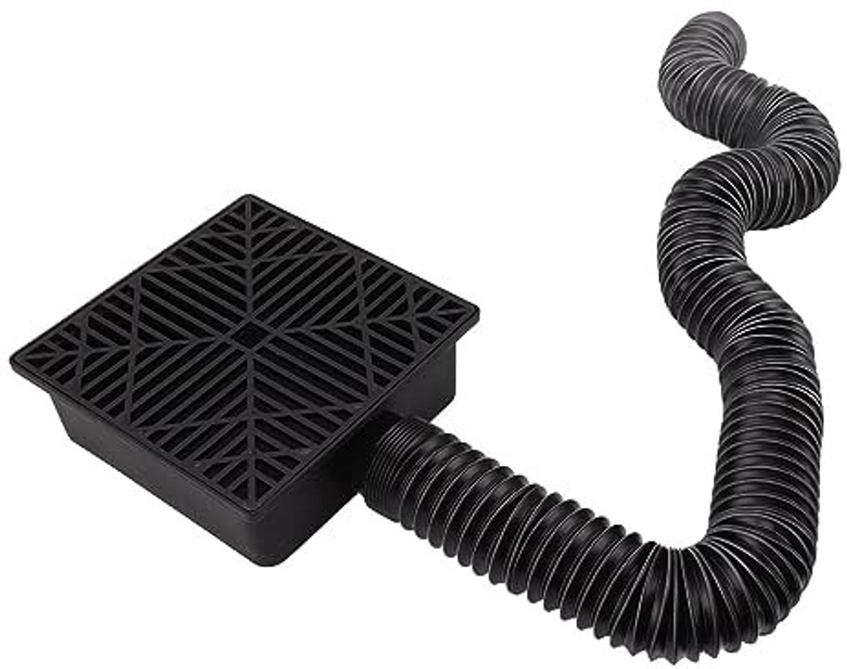 Dailygoods- Regenpijp Verlengstuk Flexibel - Afvoerconnector - Opvangbak - Zeef - Slangklem - Duurzaam Polypropyleen 2,5-8 voet - Afvoerbuis