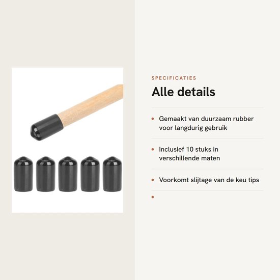 Dailygoods - 10 Stuks Rubber Bescherming voor Snooker Keu Tips van Dailygoods — afbeelding 2