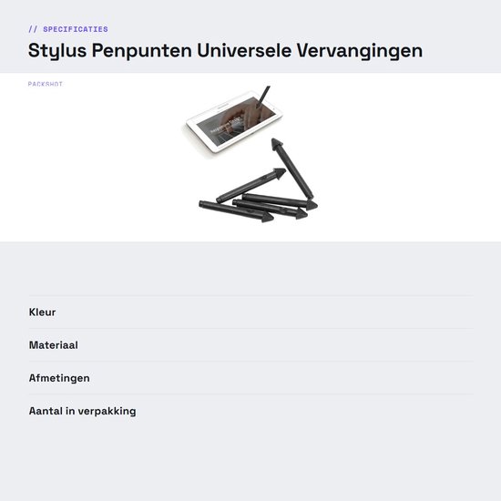 Dailygoods- Stylus Pen 5 Stuks - Vervangende Penpunten 2H - Geschikt voor Pro 7/6/5/4/Book/Studio/Go - ABS Materiaal - Nauwkeurige Bediening — afbeelding 2
