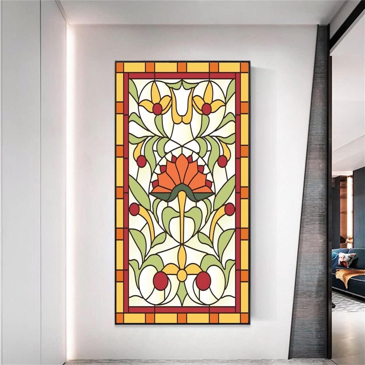 Raamfolie - Decoratief glasfolie - Privacy creëren - Statisch hechtend - 69 x 200 cm - Bru