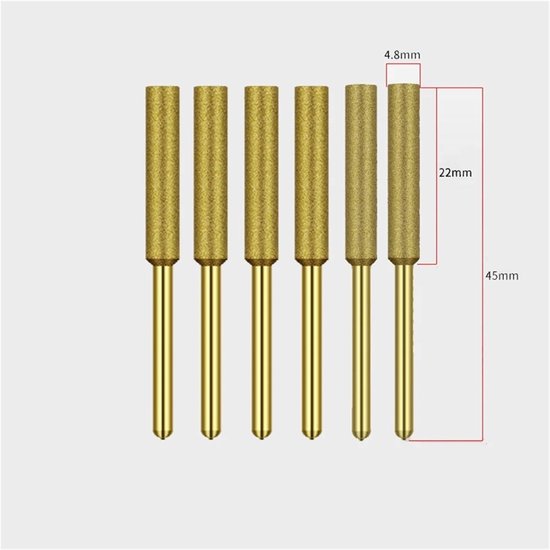 Kettingzaag Slijper - Slijpbit Set - Kettingzaag Onderhoud - Diamant Gecoat - 4/4.8/5.5mm van Merkloos	 — afbeelding 2