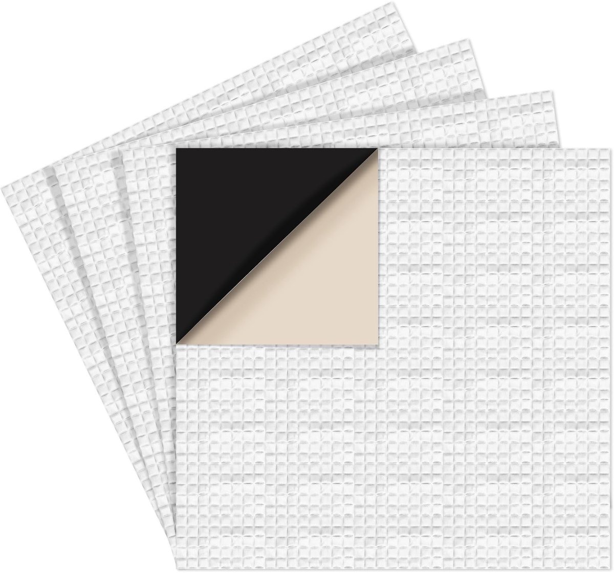 Dailygoods- Vijverfolie Reparatiepatch 20x20cm - Butylrubber/Aluminiumfolie - Zelfklevend - Dikte 1mm - Geschikt voor Tuinzwembad - Voldoende hoeveelheid