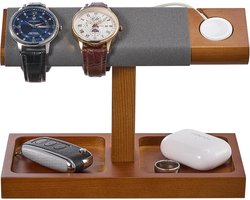 Support de montre ProCase, support de montre en bois, support de montre, support de montre, présentoir en T, 1 étage, marron