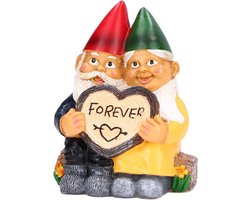 HERCHR Garden Gnome, Garden Gnome Couple Figure, Garden Figures Decoration, Outdoor Sculpture, Waterproof