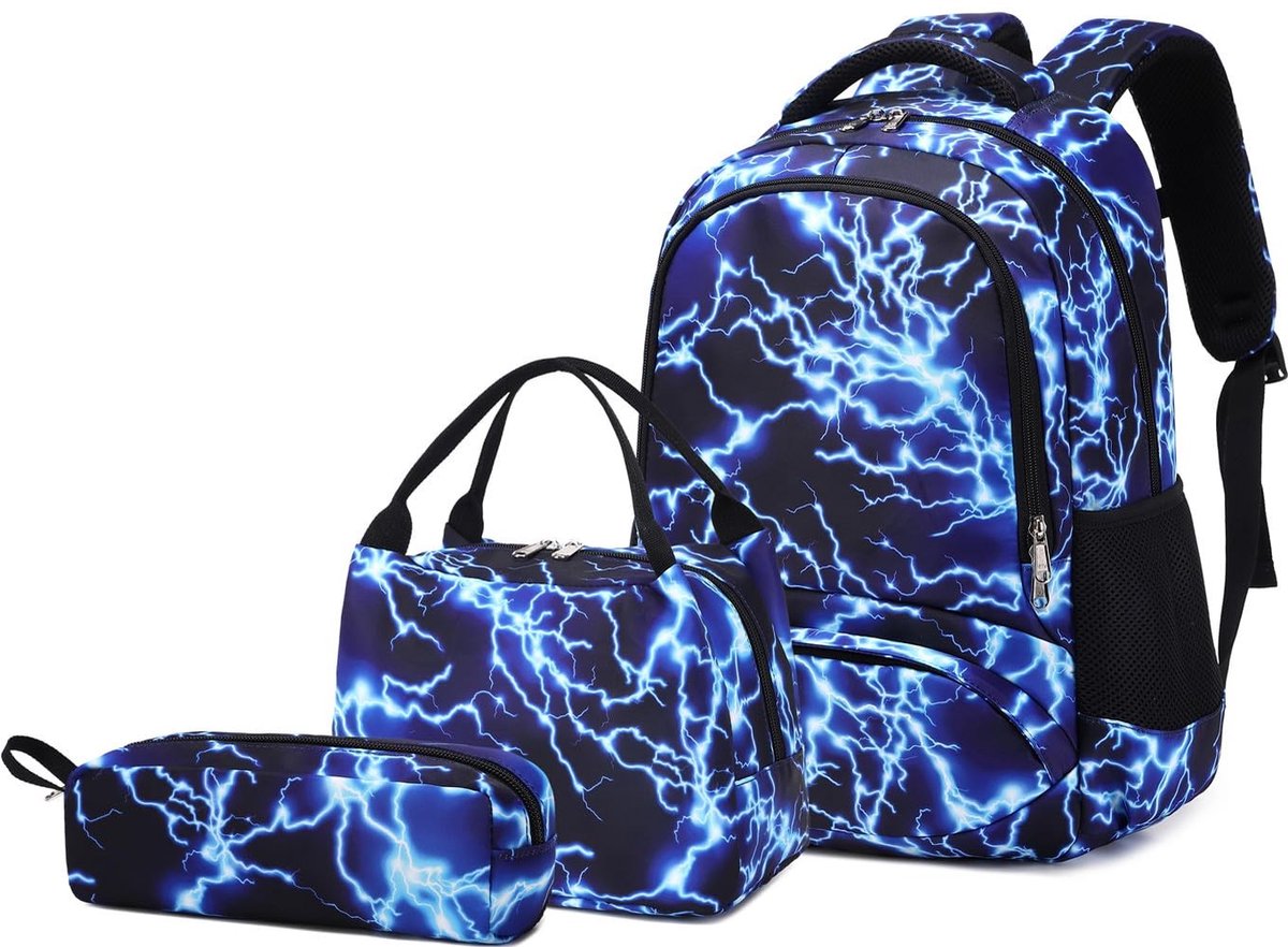 Dailygoods- Schooltas Grote Capaciteit - Rugzak Jongens - Waterafstotend - Casual Design - Schouderriem Versterkt - 44x34x18 cm