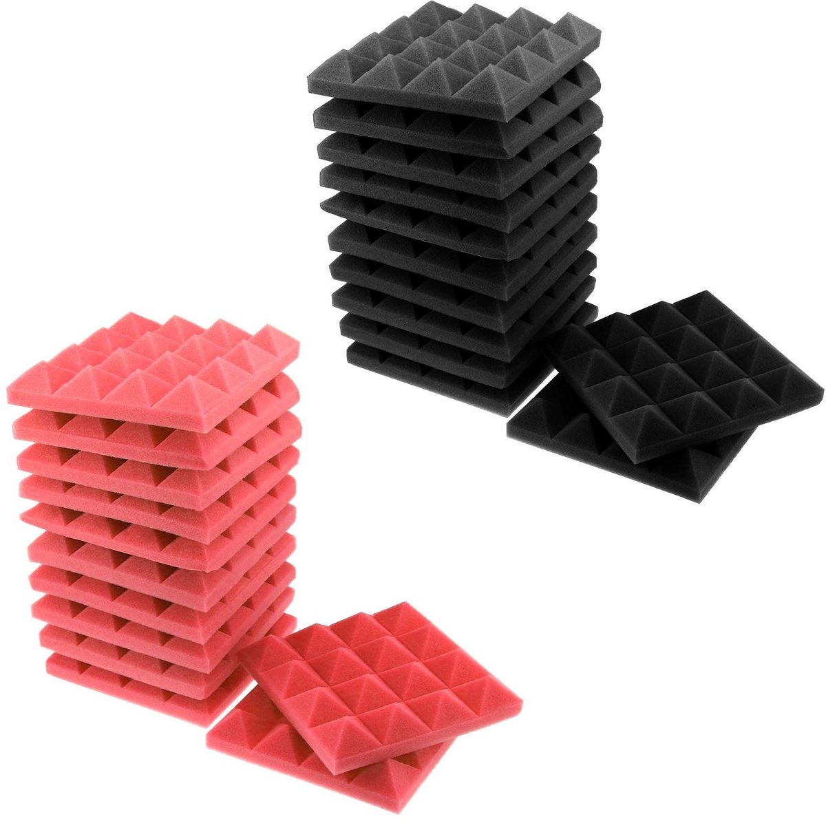 Dailygoods- Akoestisch Schuim 24 Stuks - Geluidsisolatie - Geluidsdemper - Noppenschuim - Akoestische Panelen - 25x25x5cm