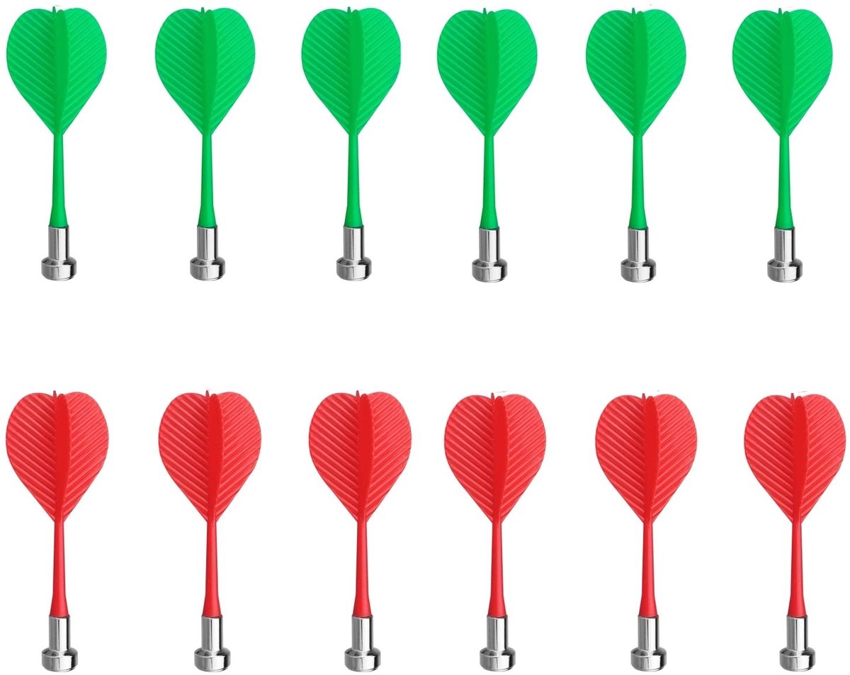 Dailygoods- Magnetische Darts 12 Stuks - Veiligheidsdarts - Voor Kinderen/Volwassenen - Binnen/Buiten - Feest/Sport - Zacht Plastic Kop