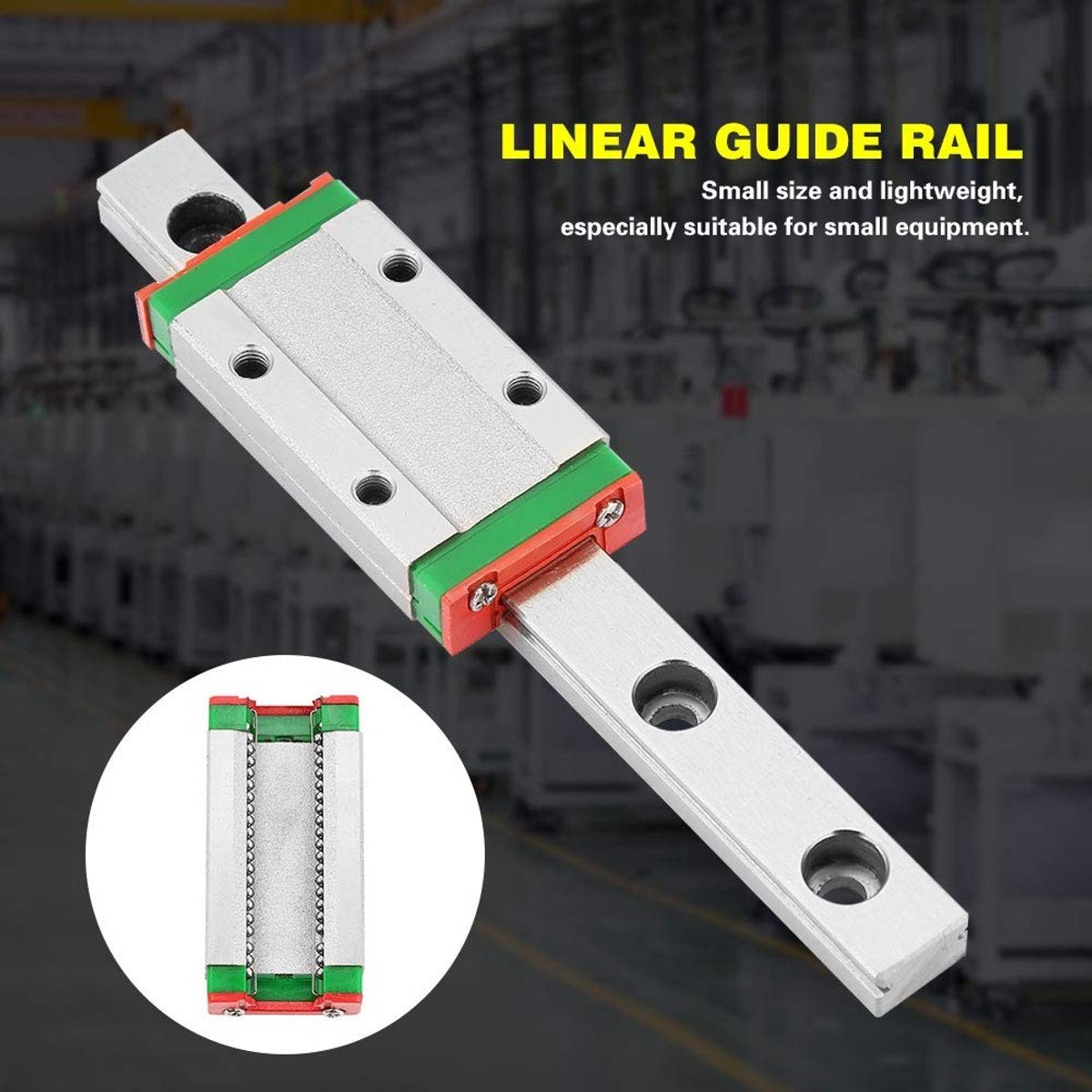 Dailygoods- Lineaire Geleiderail 100 mm - Hoge Precisie - Glijrail - Blok - Lagerstaal - Lichtgewicht