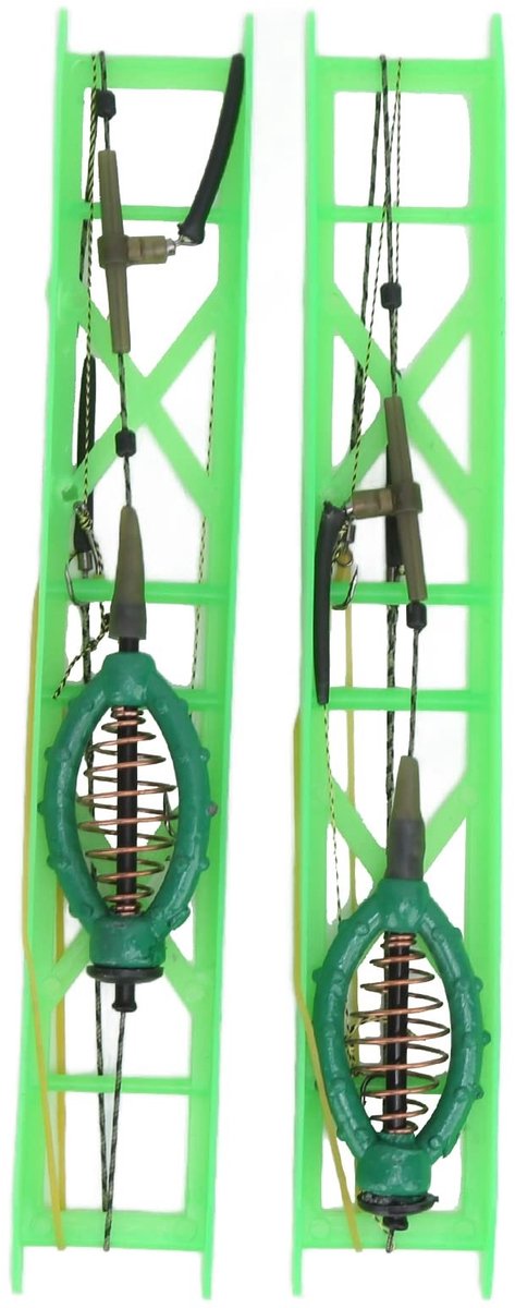 Dailygoods- Vissen Feeder Hoge Kwaliteit - Inline Feeder - Aas Kooi - Duurzaam - Lood Sinker - Geschikt voor Karpervissen - Gevlochten Draad/Koolstofstaal - Voederkooi