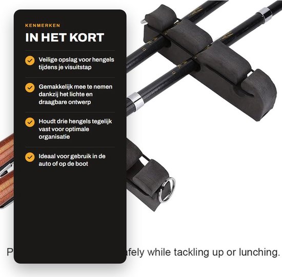 Solidchoice- Hengelhouder Dichtheidsschuim - 2 Stuks - 3 Hengel Slots - Draagbaar/Lichtgewicht - Veilig voor Vissers - Ideaal voor Onderweg - Hengelstandaard van Solidchoice — afbeelding 2