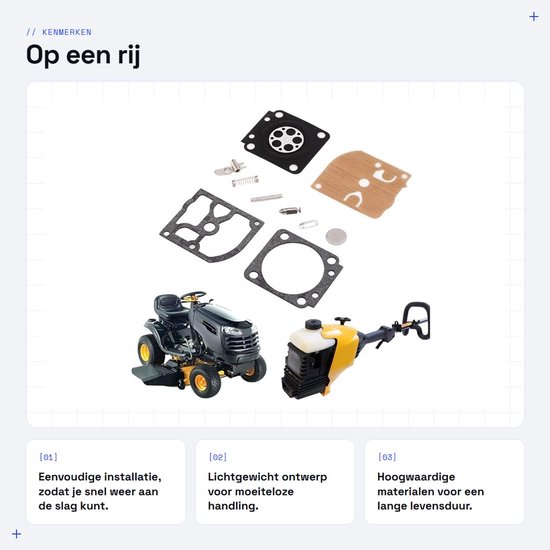 Carburateur Reparatieset Geschikt voor Diverse Kettingzaag Modellen MS 180 170 018 017 — afbeelding 2