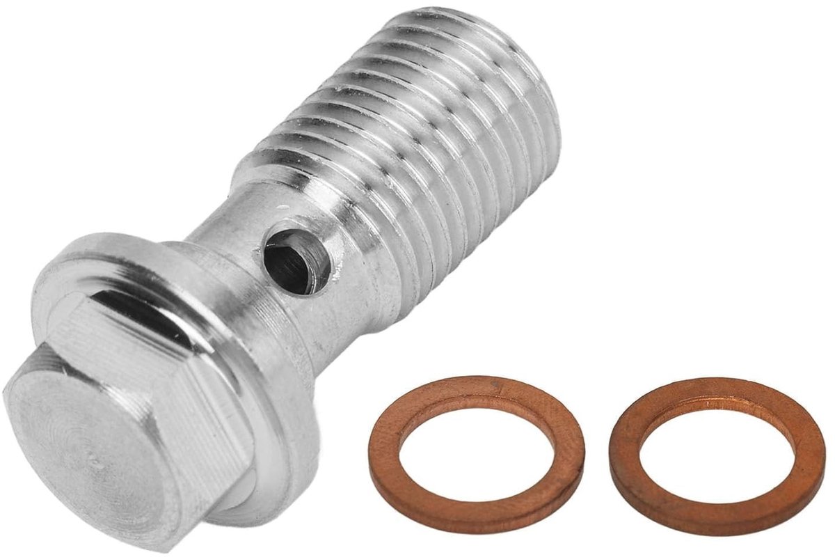 Dailygoods- Banjobout Hoge Draagkracht - Schroef M11x1,25 - Metalen Constructie - Afdichting - Ingebedde Diameter 23 mm - Geschikt voor Hollow Screw