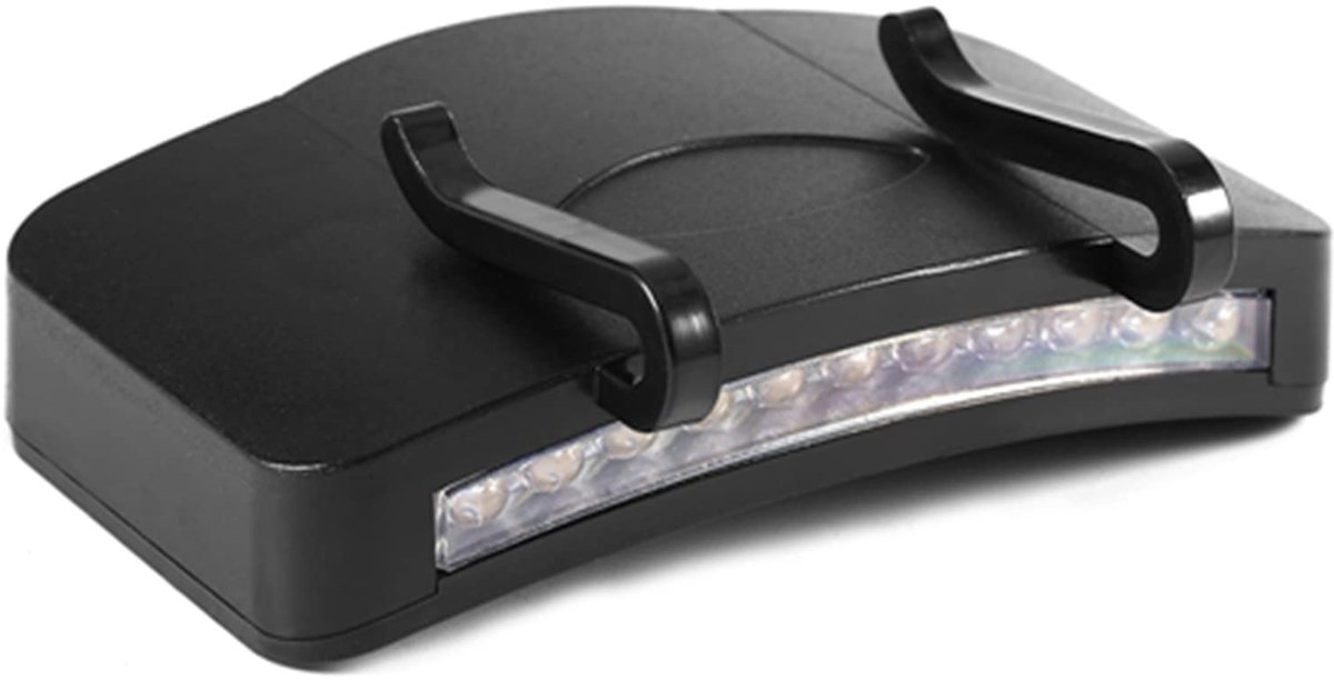 Dailygoods- Cap Light 11 LED - Clip On Lamp - Zwart - Voor Fietsen/Wandelen - Outdoor Activiteiten - Lichtgewicht en Duurzaam - Hoofdlamp