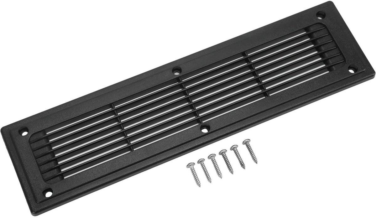 Dailygoods- Ventilatiepaneel 300x80mm - Ventilatie - Luchtuitlaat - Schroefmontage - Duurzaam ABS - Rechthoekig ontwerp - Ventilatierooster