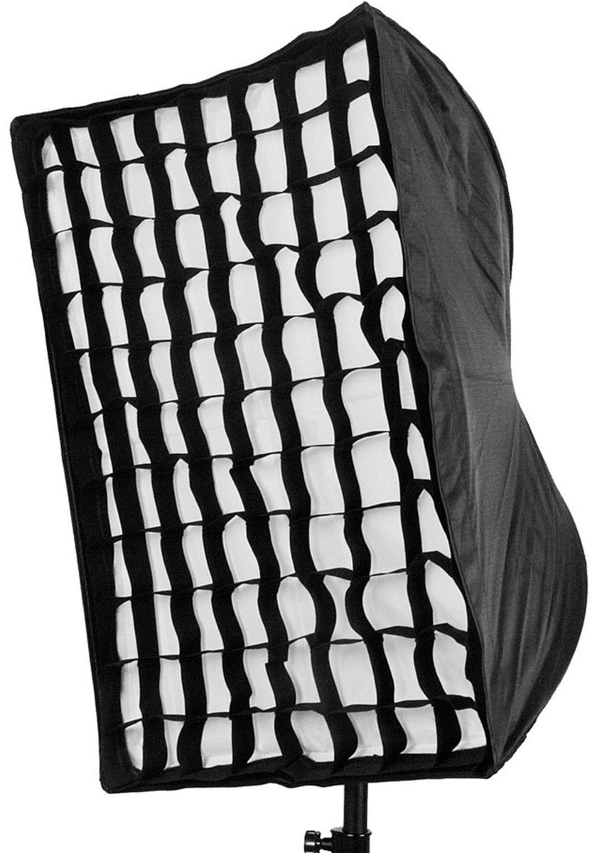 Dailygoods- Softbox met Raster - Directionele Controle - Softbox Set - Bevestigingsbanden - Cellulair Ontwerp - Geschikt voor Portretfotografie - Lichtmodificator