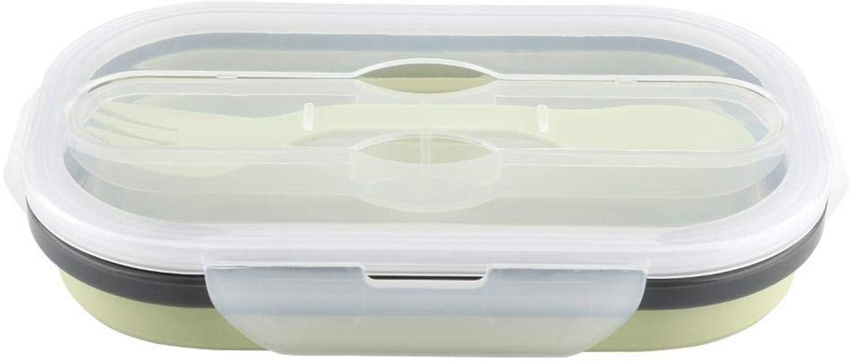 Dailygoods- Lunchbox Opvouwbaar - Siliconen Voedselopslag - Draagbaar Ontwerp - Milieuvriendelijk - Lichtgewicht 230 g - Geschikt voor Fruit/Groenten - Voedselcontainer