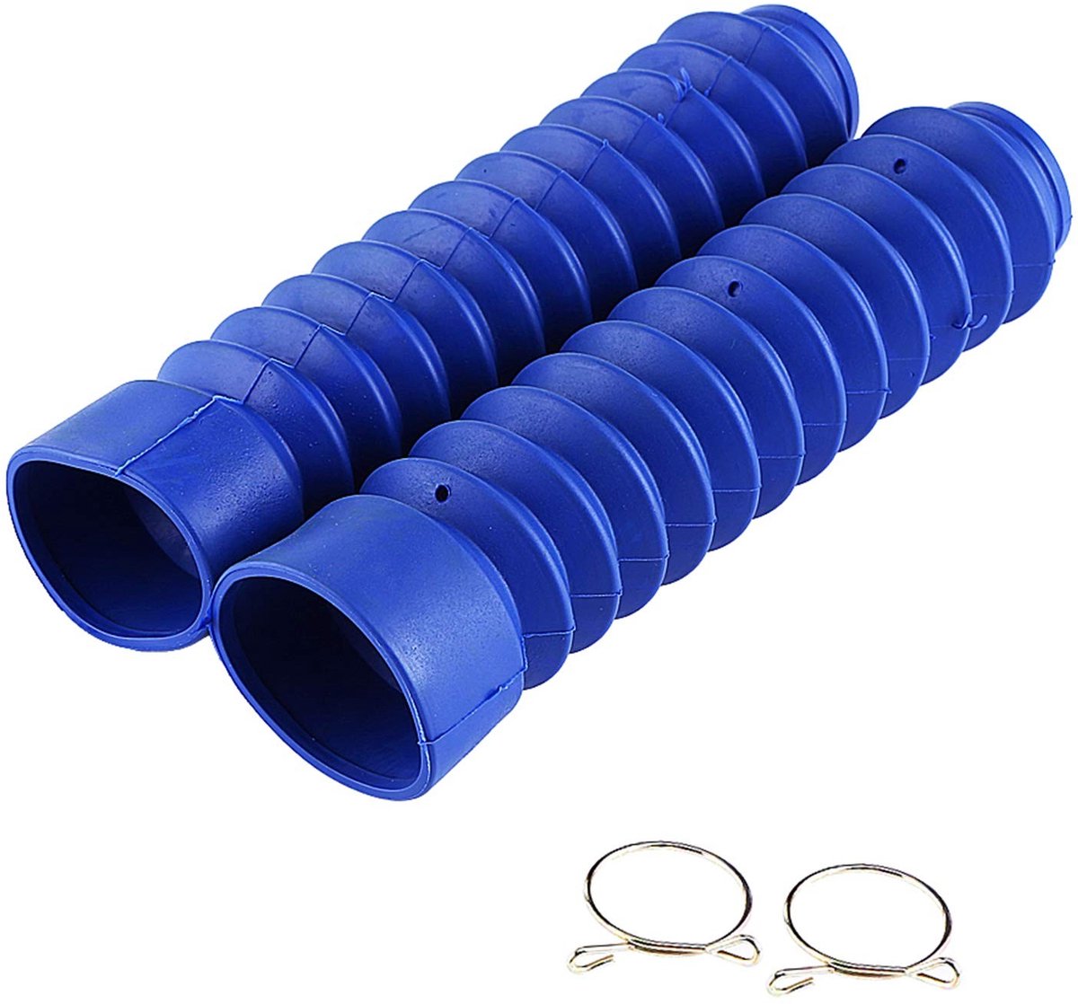Dailygoods- Voorvork Cover - Schokdemper Cover - 2 Stuks - Kunststof - 205x42mm - Duurzaam Rubber - Geschikt voor Motorfietsen - Vorkafdekking