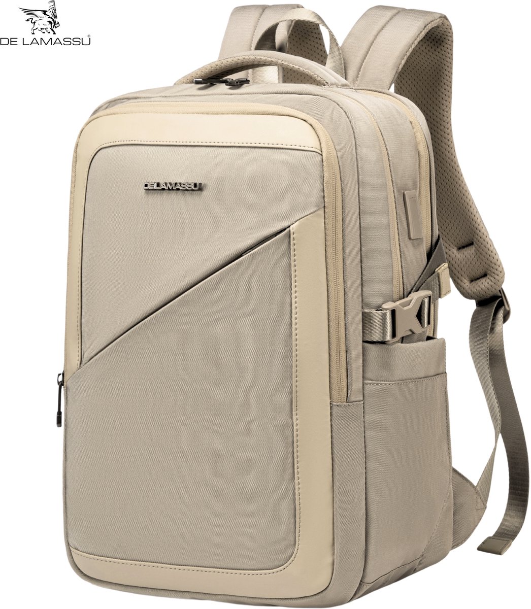 DE LAMASSU® damesrugzak met laptopvak tot 16 inch – waterafstotende business rugzak met USB-aansluiting – licht & stijlvol – model Eden